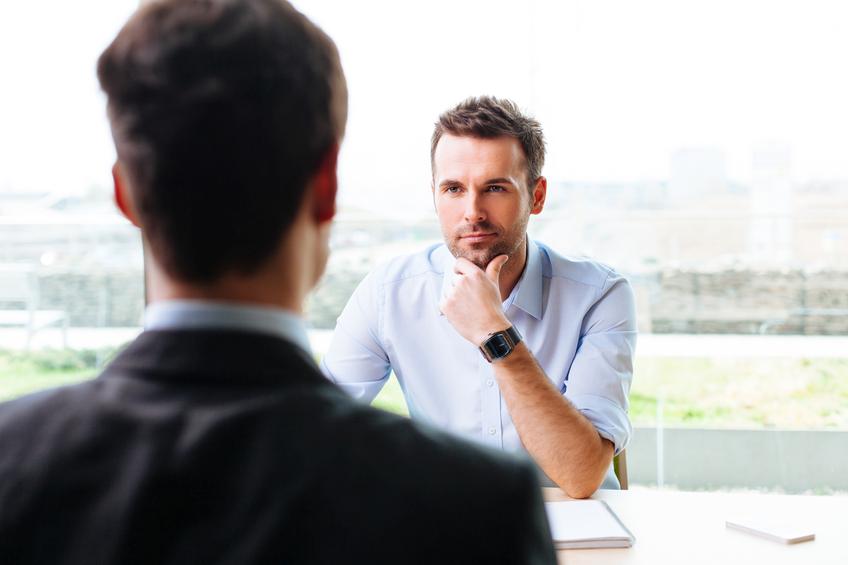 Young manager interviewing a potential worker