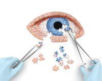 Puzzle de un ojo azul