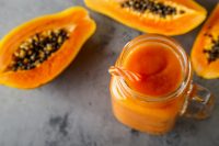 Papayas y zumo de papaya