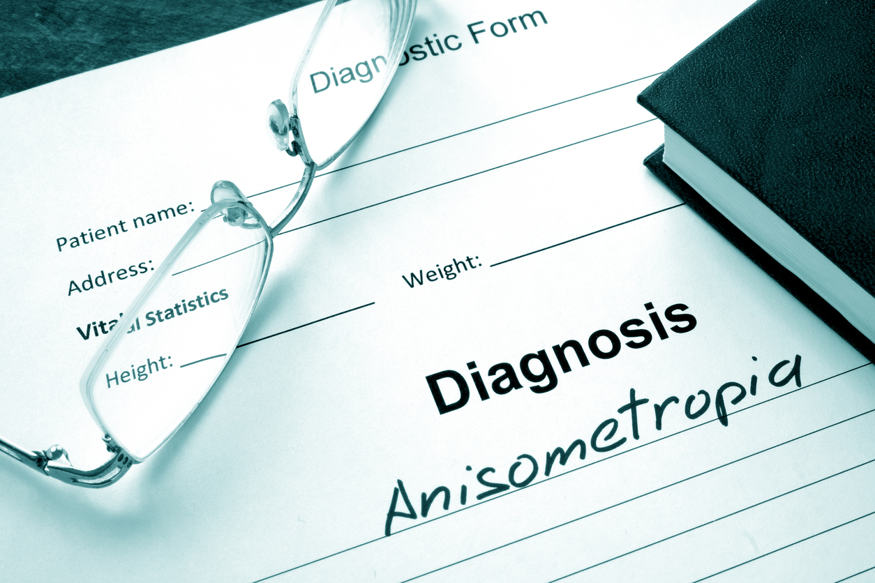 Documento con un diagnóstico de anisometropía